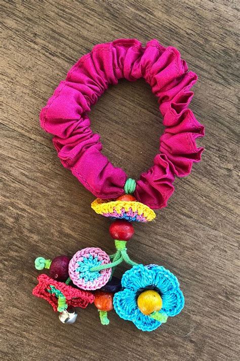 Multicolored Crochet Scrunchie 